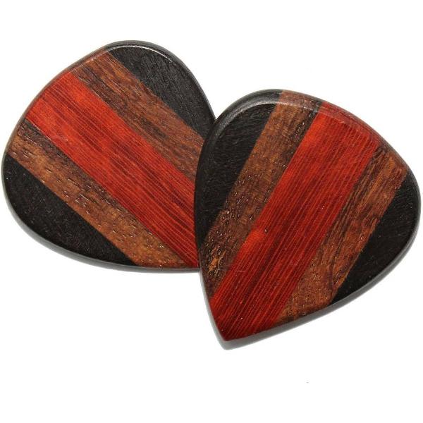 Ebben, Cocobolo & Padoek houten 2-pack plectrum 3.50 mm
