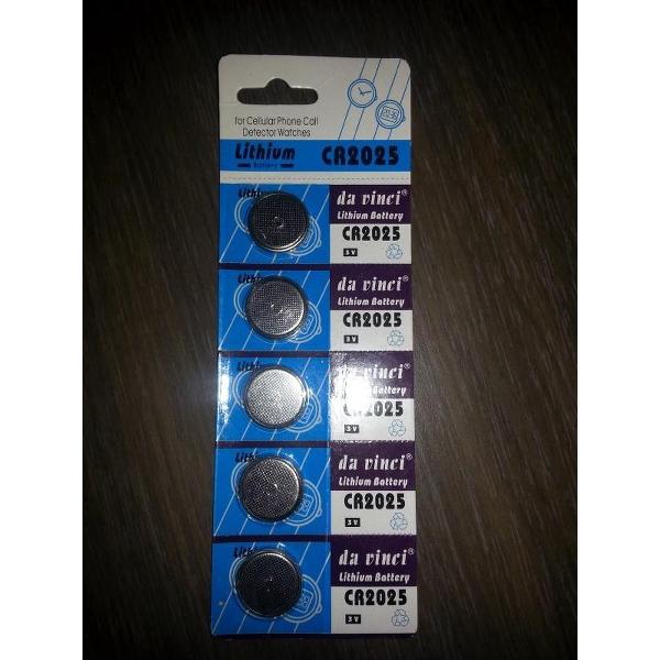 CR2025 Knoopcel Batterijen Strip 5 Stuks