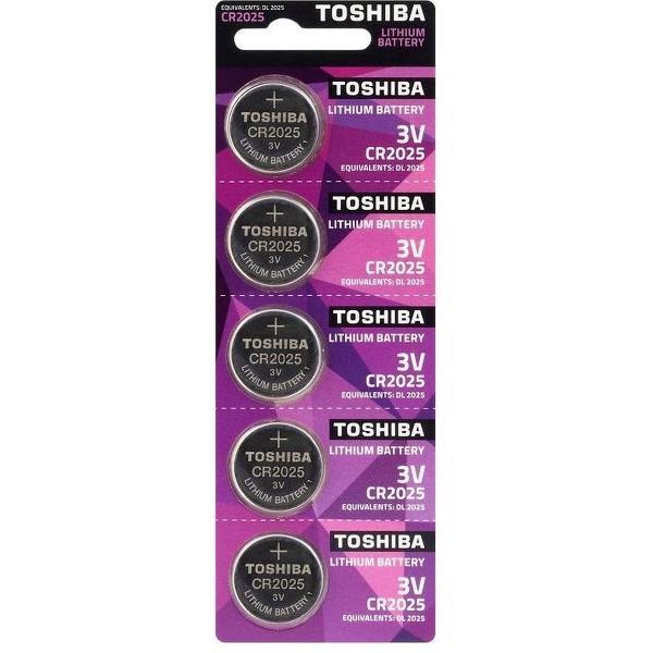 5 Stuks (1 Blister a 5st) Toshiba CR2025 3v lithium knoopcel batterij