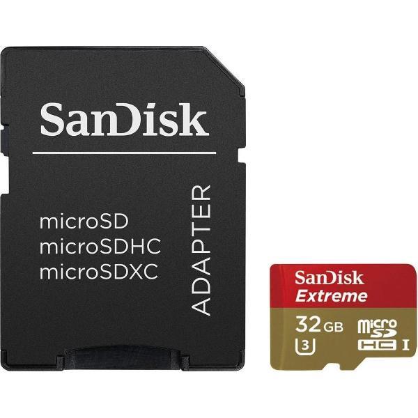 Sandisk Extreme Micro SD 32GB met adapter