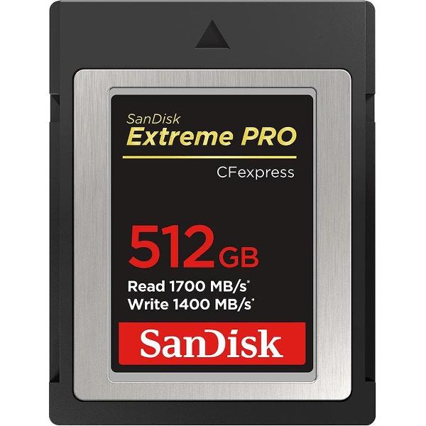 SanDisk CF Extreme PRO CFexpress 512GB, Type B, 1700MB/s Read, 1400MB/s Write