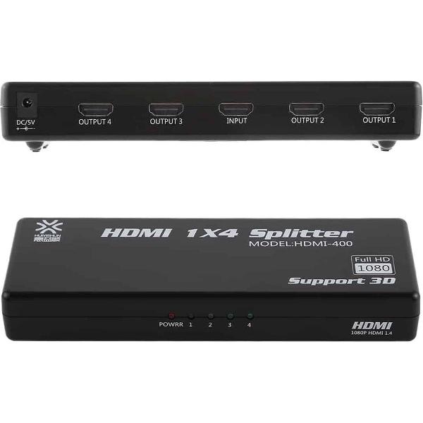 HDMI-400 V1.4 1080P Full HD 1 x 4 HDMI-versterker Splitter, ondersteuning voor 3D