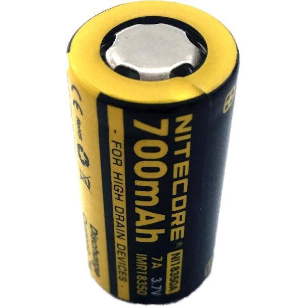 1 Stuk - Nitecore IMR18350 Li-ion 700mAh 3.7V 7A NI18350A
