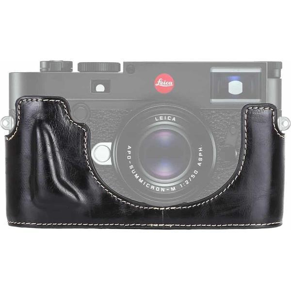 1/4 inch draad PU lederen camera half behuizing basis voor Leica M10 (zwart)