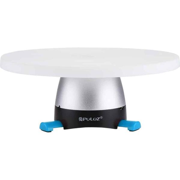 PULUZ Elektronische 360 â€‹â€‹graden rotatie panoramisch statiefkop + ronde lade met afstandsbediening voor smartphones, GoPro, DSLR-camera's (blauw)