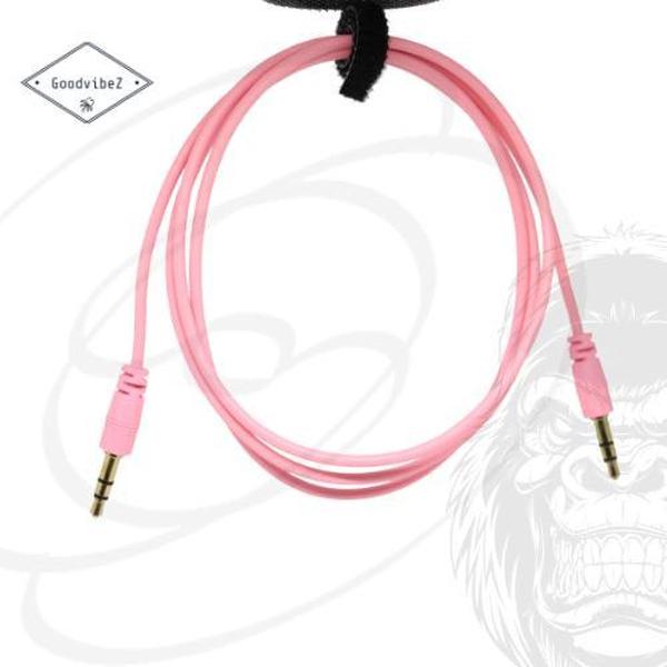 GoodvibeZ Audio Kabel 3.5mm Jack 1M male to male | Quality Cable | voor Auto Mobiel MP3-Speler Koptelefoon Speaker Mixer Headset | Roze