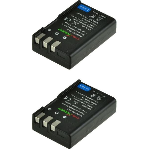 ChiliPower Nikon EN-EL9 camera batterij - 2 stuks verpakking