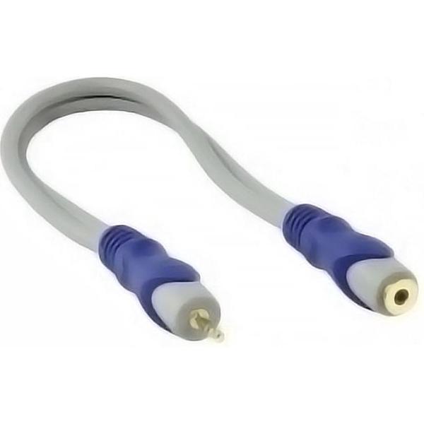 HQ Standaard 2.5mm Stereo Male - 3.5mm Stereo Female Kabel 0.20 M