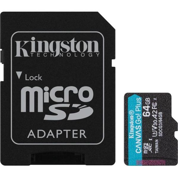 Kingston Technology Canvas Go! Plus flashgeheugen 64 GB MicroSD Klasse 10 UHS-I