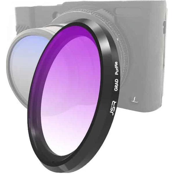 JSR Gradient Colour Lens Filter voor Panasonic LUMIX LX10 (Gradient Purple)