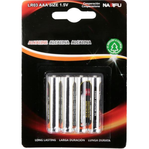Batterij - Igna Sio - AAA/LR03 - 1.5V - Alkaline Batterijen - 4 Stuks