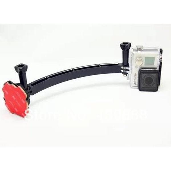 Helm houder met gebogen arm (GoPro Hero 1, 2, 3 en 4 / SJ4000 / Denver) Helmet Extension Arm