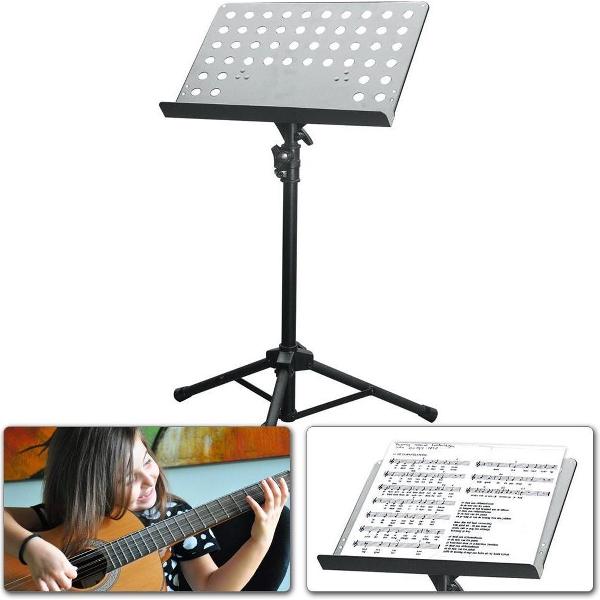 Muziekstandaard - Vonyx lessenaar - In hoogte verstelbaar - Perfect voor bladmuziek en tablet