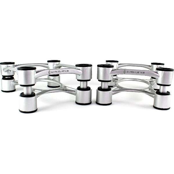 IsoAcoustics Aperta 200 Speaker Ontkoppeling Stands, Per Paar, Alu-Zilver