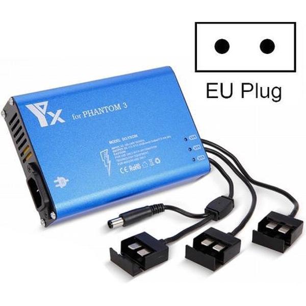 4 in 1 Parallelle Power Hub Intelligente Batterij Controller Oplader voor DJI Phantom 3 Standaard SE FPV Drone, Plug Type: EU Plug