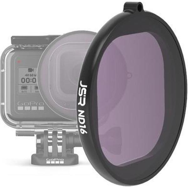 JSR ronde behuizing ND16 lensfilter voor GoPro HERO8 zwart