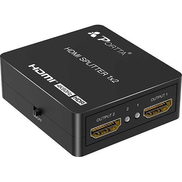 hdmi splitter 2 poorts - PORTTA HDMI Splitter 1 in 2 Out 4K 60Hz, HDMI Splitter 1x2 met Auto Scaling 4K 60Hz 4: 4: 4 4: 2: 2 4: 2: 0 tot 1080p ondersteuning HDMI 2.0b HDCP 2.2 HDR10 Dolby Vision 18Gbps 3D