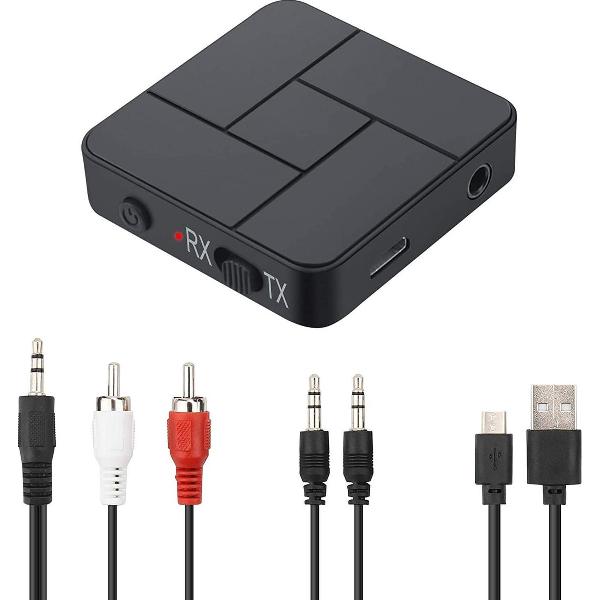 bluetooth Receiver - Miuphro Bluetooth Adapter Audio 5.0, Bluetooth zender-ontvanger 2 in 1 zender-ontvanger voor TV Laptop stereo-installatie hoofdtelefoon Speaker Digital 3.5 mm audio-Bluetooth-zender-ontvanger