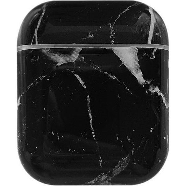 Mobigear Marble Siliconen Cover Zwart voor Apple AirPods