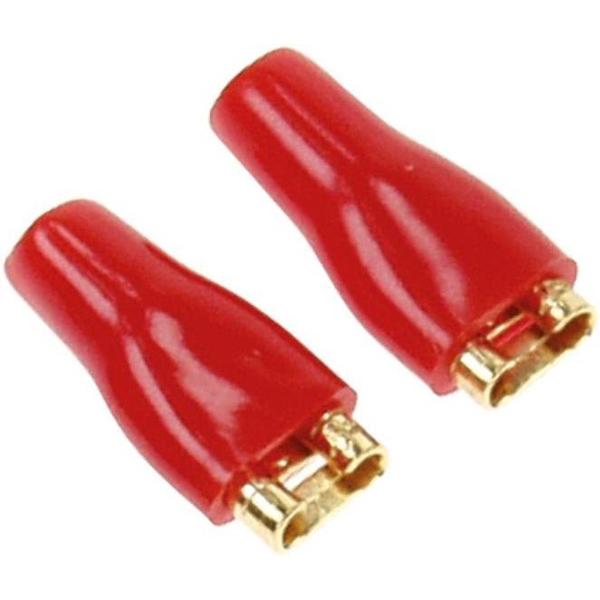 Vlakstekkern 4,8 mm rood 50 Stuks
