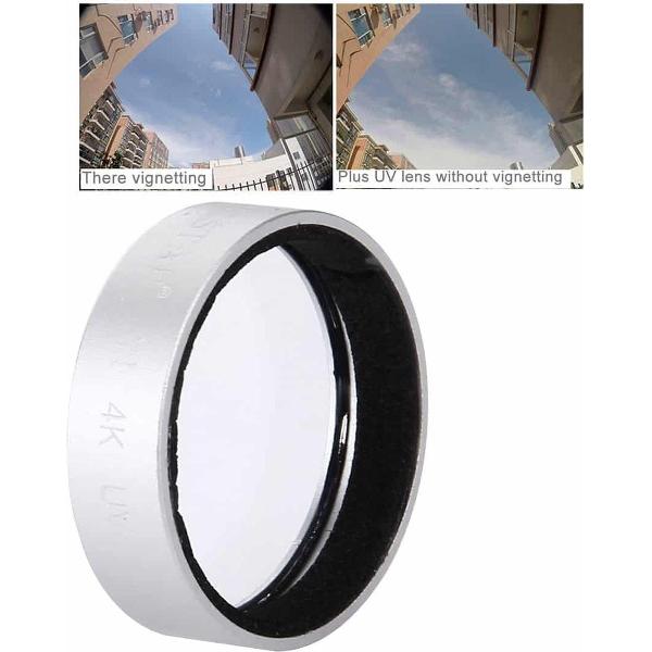 JUNESTAR voor Xiaoyi Xiaoyi Yi II 4K Sport actiecamera Proffesional UV-filter (zilver)