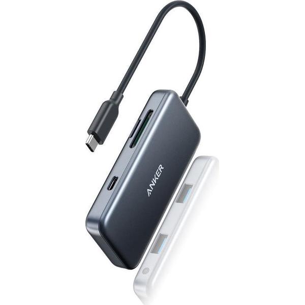 Anker Premium 5-in-1 USB-C Data Hub Zwart