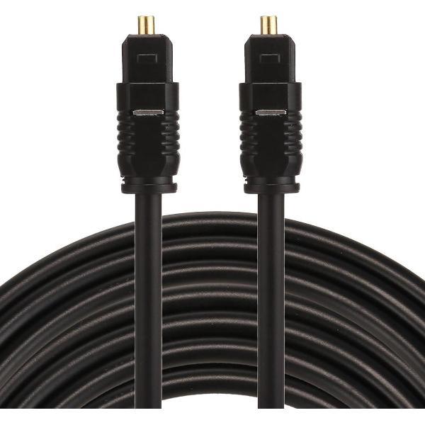 ETK Digital Toslink Optical kabel 8 meter / audio male to male / Optische kabel PVC series - zwart