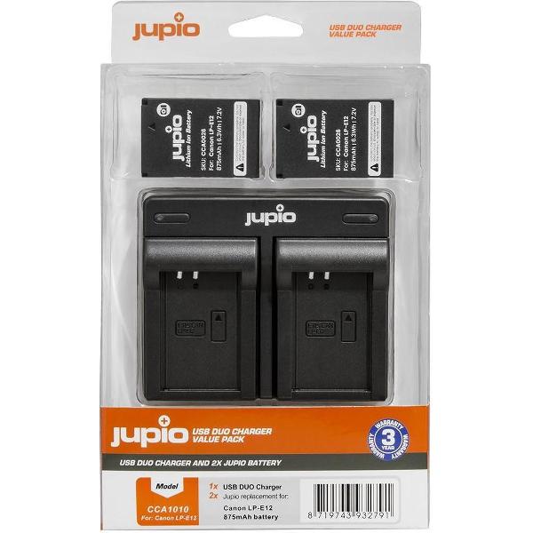 Jupio Value Pack: 2x Battery LP-E12 + USB Dual Charger
