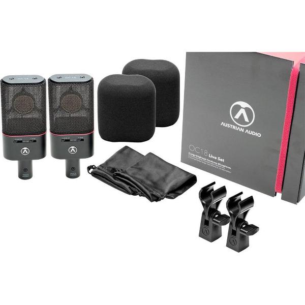 Austrian Audio OC18 Live Pack - 2x OC18 microfoon, incl. spider en klem