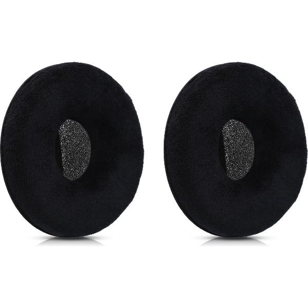 kwmobile 2x fluwelen oorkussens voor Sennheiser K121 /K121S /K141/ K142 MK II HD koptelefoons - Kussens voor over-ear-koptelefoon in zwart