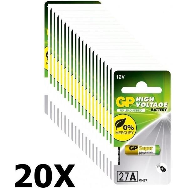 20x Blister GP 27A G27A MN27 GP27A A27 L828 GP27A batterij
