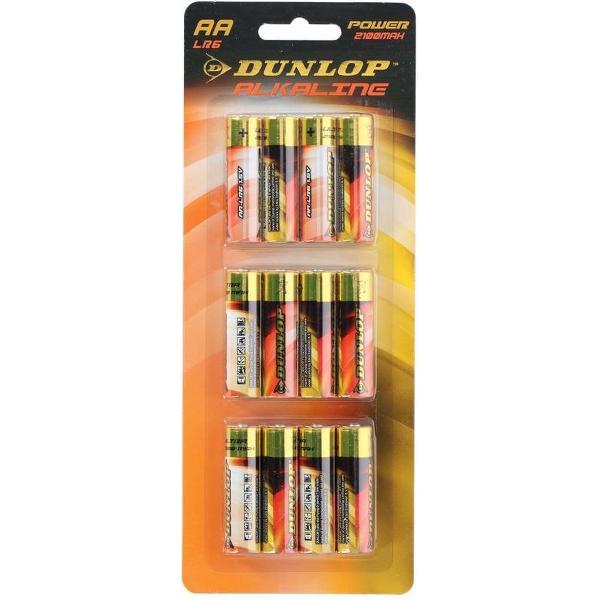 Dunlop alkaline batterijen AA 12 stuks - Penlite batterijen voordeelset