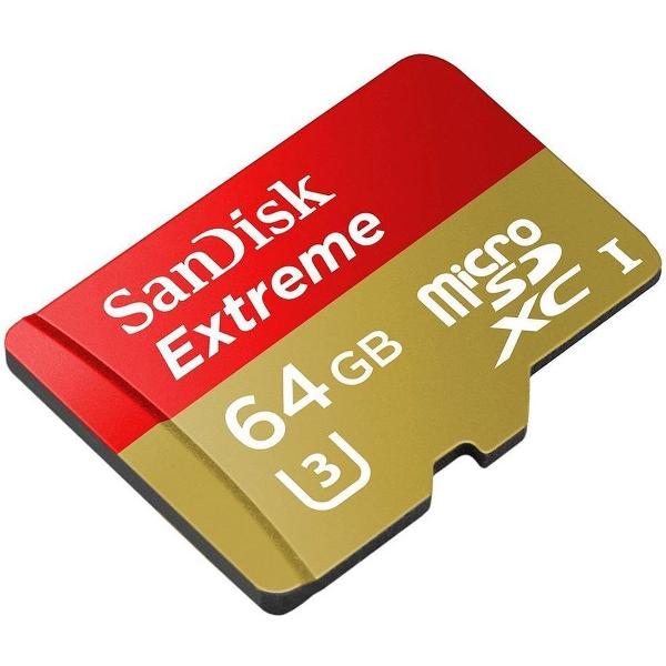 Sandisk Extreme micro SDHC 64GB +SD AD. 60MB Class 10 U3