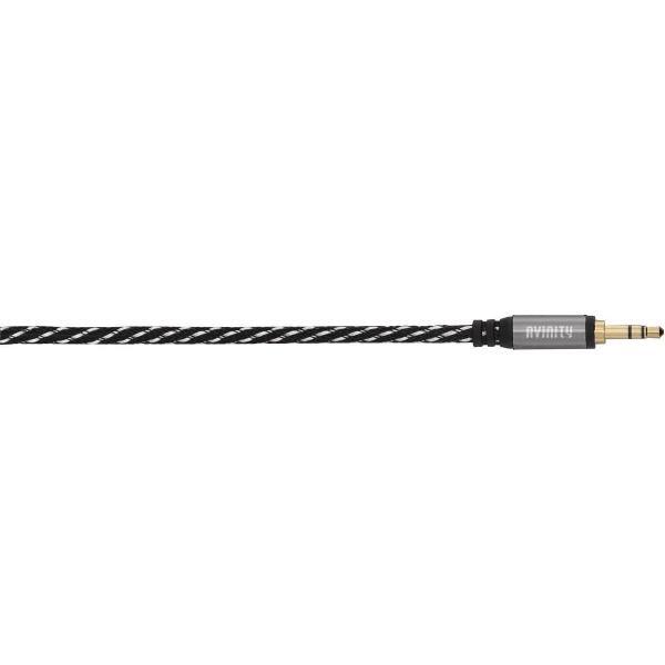 Avinity Audiokabel, 3,5-mm stek./stek., stereo, stof, verguld, 1,5 m