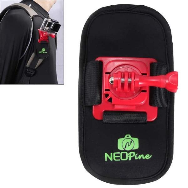 NEOPine Modieuze 360 â€‹â€‹graden rotatie Duikmateriaal Cameragordel / schouderharnas voor GoPro HERO4 / 3 + / 3/2/1, Xiaomi Yi, SJCAM SJ6000 / SJ5000 / SJ5000 WIFI / SJ4000 Sportcamera (rood)