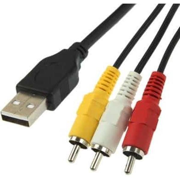 USB naar 3 x RCA-kabel, lengte: 1,5 m