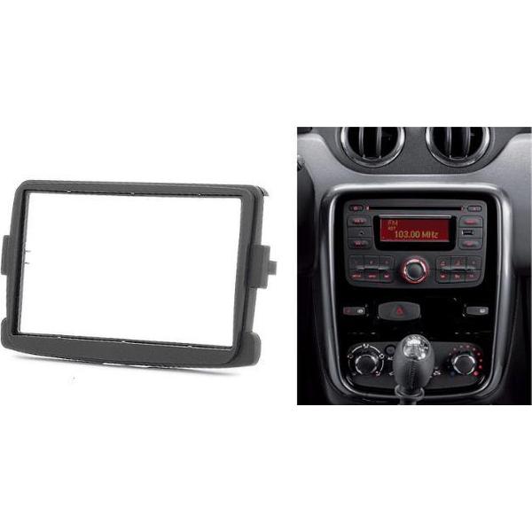 2-DIN RENAULT Duster 2010+; Logan, Captur, Symbol 2013+; Sandero 2012+; Trafic 2014+ / DACIA Duster, Sandero 2013+; Logan, Dokker, Lodgy 2012+ frame Audiovolt 11-297