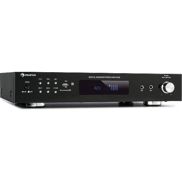 AMP-9200 BT digitale stereo-versterker 2x60W RMS BT 2xmicro zilver