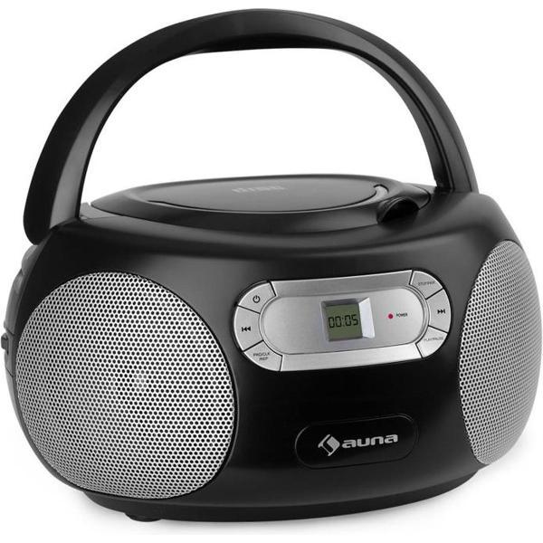 Haddaway CD boombox CD speler bluetooth FM AUX-IN leddisplay zwart