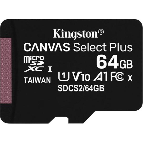 Kingston - SDXC Geheugenkaart - Class 10 - Inclusief adapter - 64 GB