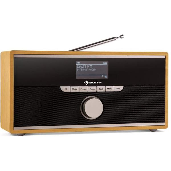 Weimar DAB-Radio Internet-Radio Bluetooth DAB+ UKW Wekker draagbaar beuk