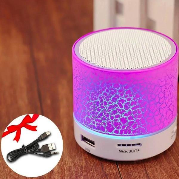 Bluetooth Speaker Mini - LED - Roze