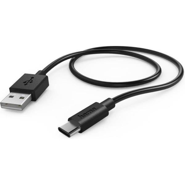 Hama Oplaad-/gegevenskabel USB Type-C 0,6 M Zwart