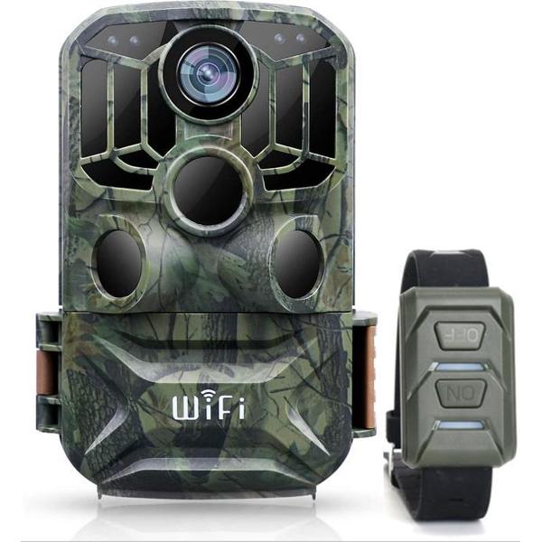 Camouflage's EZ11 Wildcamera - Bewakingscamera - 24MP Full HD - Nachtzicht - WIFI-Horloge en Statief