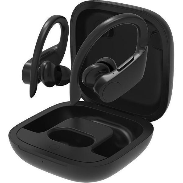 Newsoundz BS-10 - Draadloze Sport Oordopjes - Headset - Sport Koptelefoon - Met Oplaadcase - Bluetooth 5.0 Oortjes - 4 uur Muziek - Voor iPhone en Android - Zwart