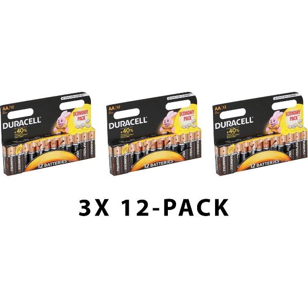 Duracell AA Alkaline batterijen - 1,5 V – Voordeelverpakking 36 stuks