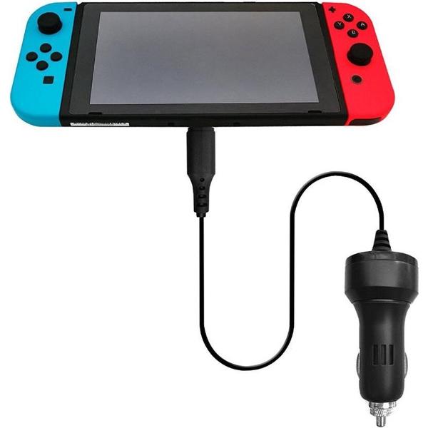Shop4 - Nintendo Switch - Type-C Oplader Autolader Snellader Zwart