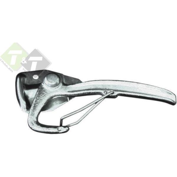 Klepsluiting rechts 0 met veer, 145mm handgreep