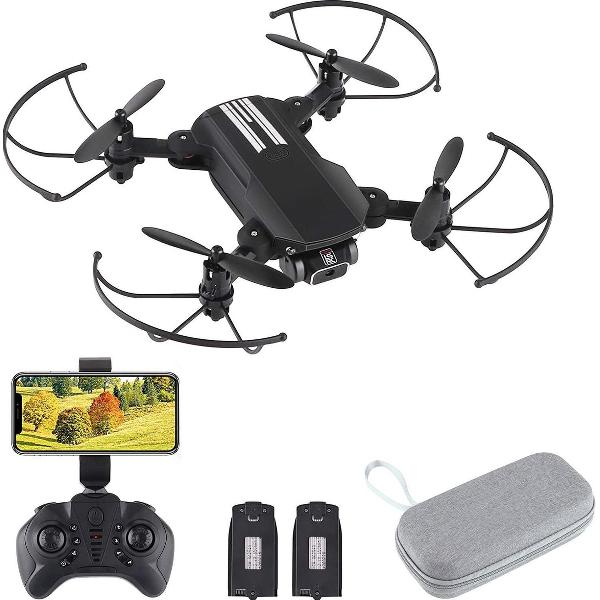 drones met camera for Volwassenen - ZINAPS FPV WiFi Drone met 4K-camera, groothoek Dual 4K-camera, Foldable Drone RC Quadcopter met LED Optical Flow Positioning Hoogte, Hold Headless Mode