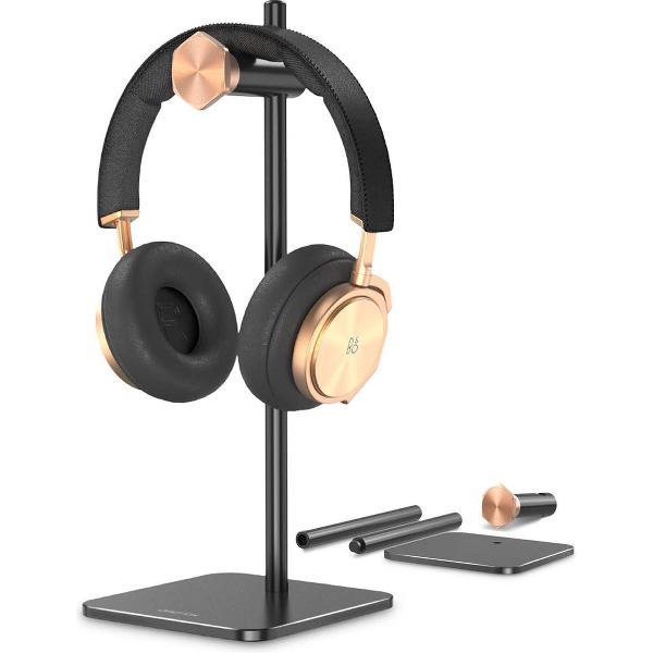 headset stand ​​- ZINAPS Headphone Stand Verstelbare Aluminium Headset Stand met Non-Slip Siliconen Base Compatibel met Sennheiser, Audio-Technica, slaat enz., Zwart
